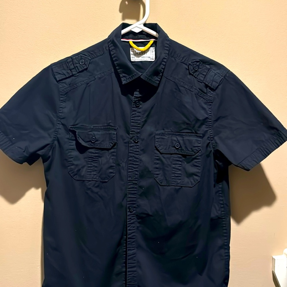 Black button down shirt